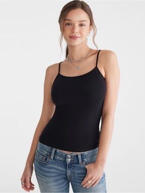 Aeropostale Women’s Black Favorite Black Cami Tank Top Size Large Stretch